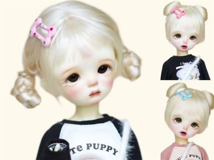

12PCS BJD Doll Accessories Headwear Mini 2.5cm Clip Hairpin for BJD 1/3 1/4 1/6 Blythe Doll Candy colors hairpin Clip