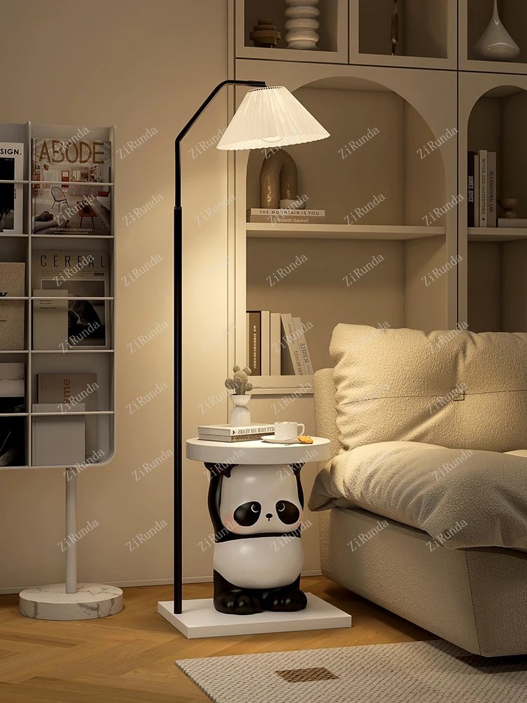 ~Sofa Side Table Decoration Living Room Home Floor Lamp Integrated Bedside Shelf Cute Small Coffee Table Side Cabinet