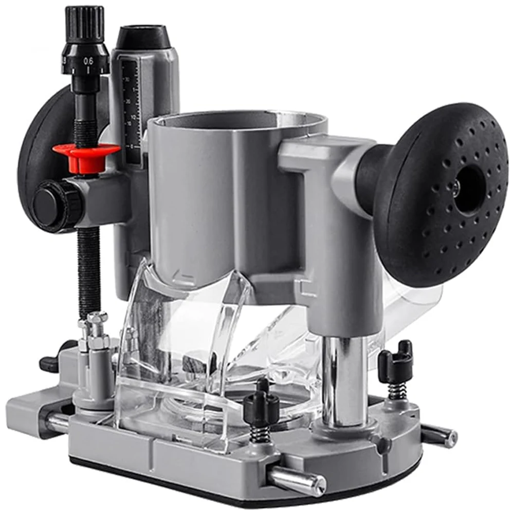 Aluminum Plunge Router Bracket Opening Carving Rack Compatible with 65mm Diameter for Electric Trimming Machine Power Tool