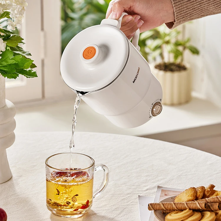 800ml Folded Electric Kettle Portable Cooking Pot Multicooker Travel Kettles TeaPot Heating Cup 304 Stainless Steel Slow Cooker 2