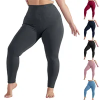 Plus size yoga pants women high waisted hip lift athletic leggings slim sports capri pants with pockets solid color sweatpants - Image 6