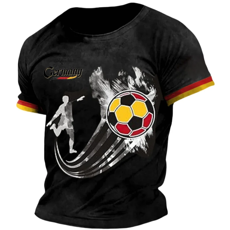 Germany Print TShirt For Men Summer Germany Jersey O-Neck Loose Short Sleeve Deutschland Tee Shirt Sport Top Men Clothing