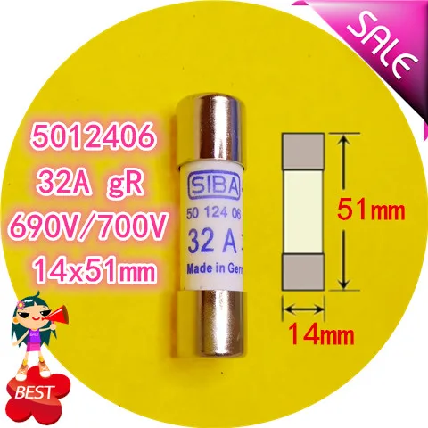 5012406 10A 12A 16A 20A 25A 32A 40A 50A gR AC 690V 700V 14x51mm