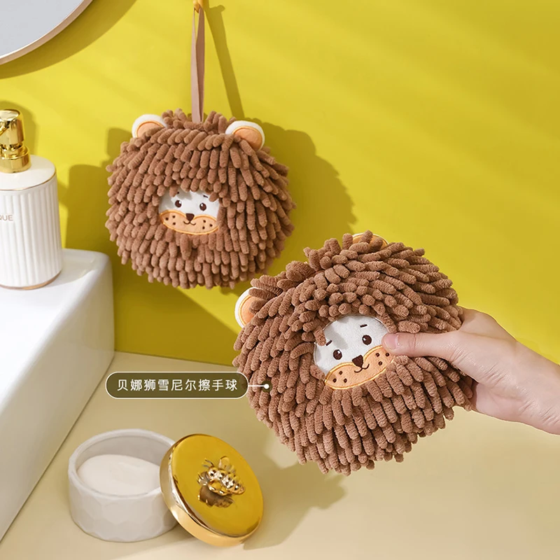 Chenille Hand Towels Kitchen Bathroom Hand Towel with Hanging Loops Quick  Dry Soft Absorbent Microfiber Towels Animal Hedgehog