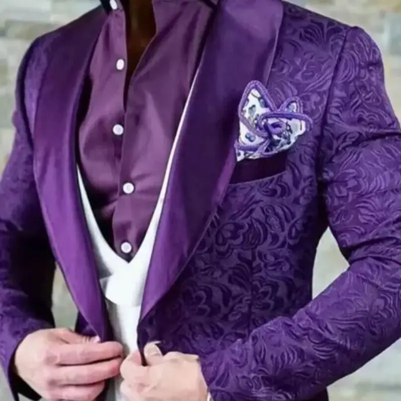 Black Wedding Party Costume Popular Clothing Casual Host Africa Men's Suit Regular Fit Tuxedo 2 Peices Sets Jacket + Pants