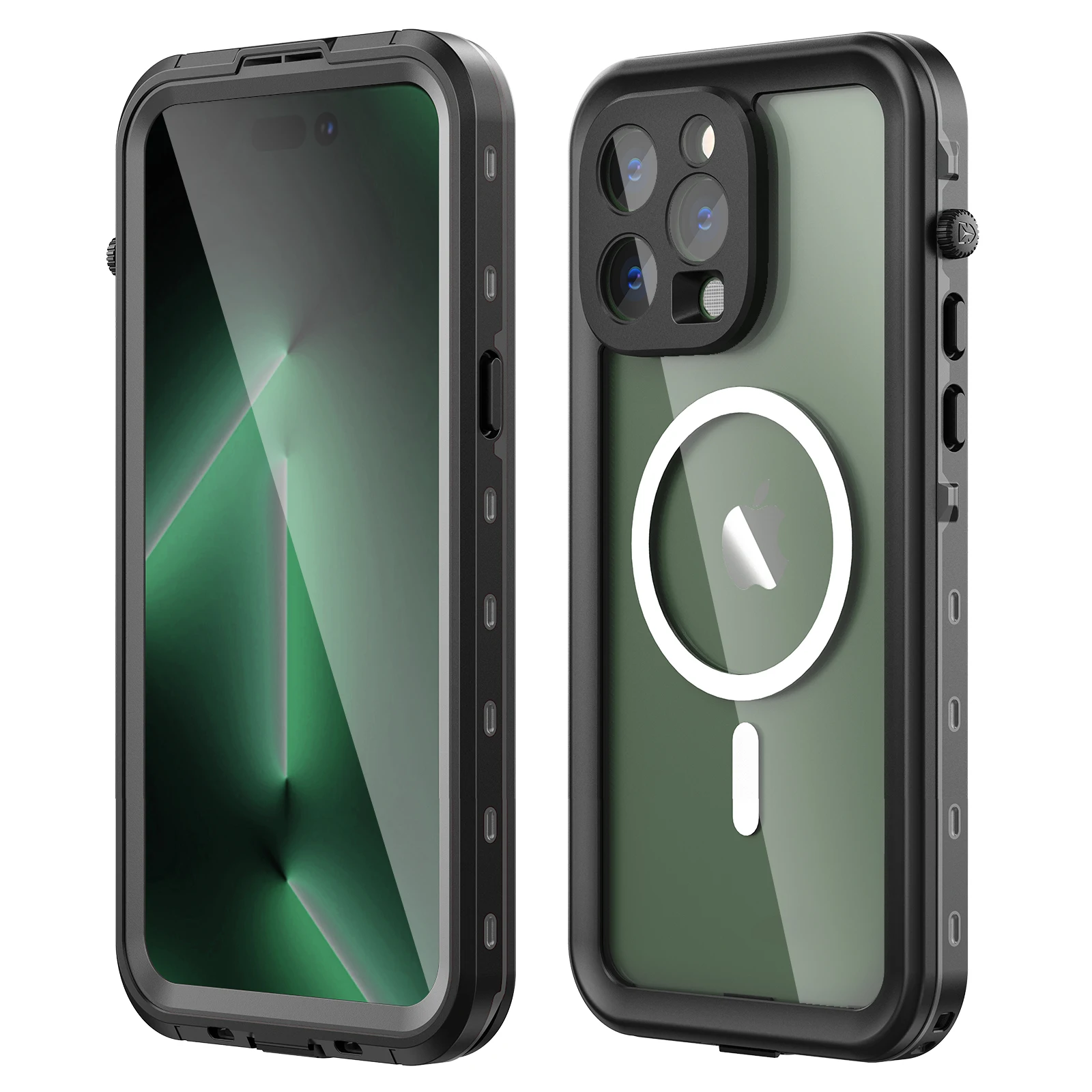 Prova Dip68 Água para o Iphone 14 Pro Max Case Transparente Armadura Mergulho Nadar de Carregamento sem Fio Capa Completa Iphone14 Plus Capa Ip68 Case à