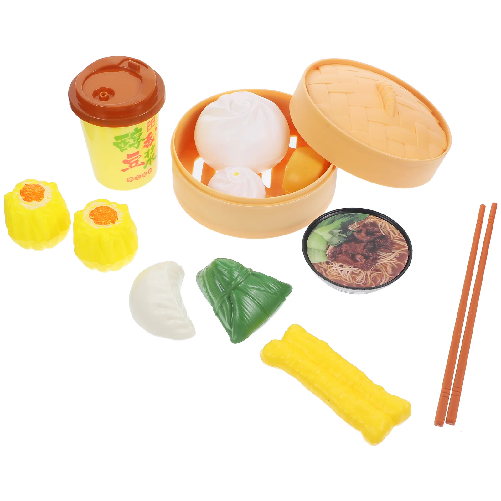 

2 Set Compact Toys Cooking Utensil Steamed Buns Baby Lifelike Stripes Kid Gift Children's Play House Plastic Kitchen Pretend