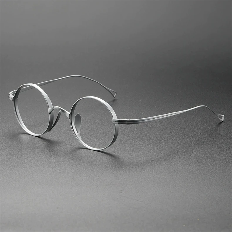 MEYETS Vintage Titan Brille Rahmen Männer Runde Optische Anpassen Brillen Frauen Luxus Marke Kleine Sonnenbrille – Detail 13