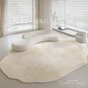 Light Luxury Living Room Decoration Carpet Irregular Shape Rugs for Bedroom Fluffy Soft Marble Plush Rug Thick Anti-slip Floor 1