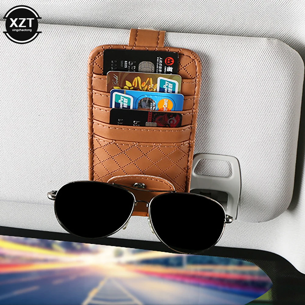 

1PC Car Styling Visor Pocket Organizer Auto Sun Visor Storage Pouch Car Organizer Sunglasses Holder Card Organizer Ticket Pocket
