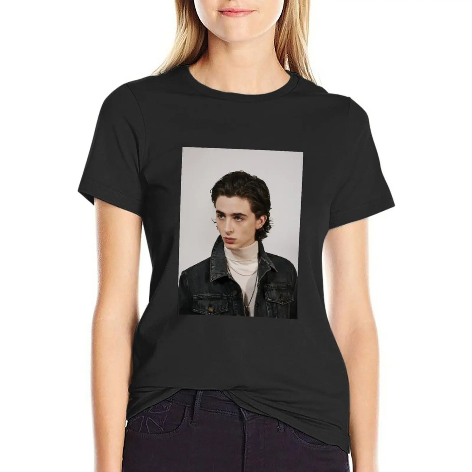

Timothée Chalamet T-Shirt korean fashion hippie clothes Women's cotton t-shirt