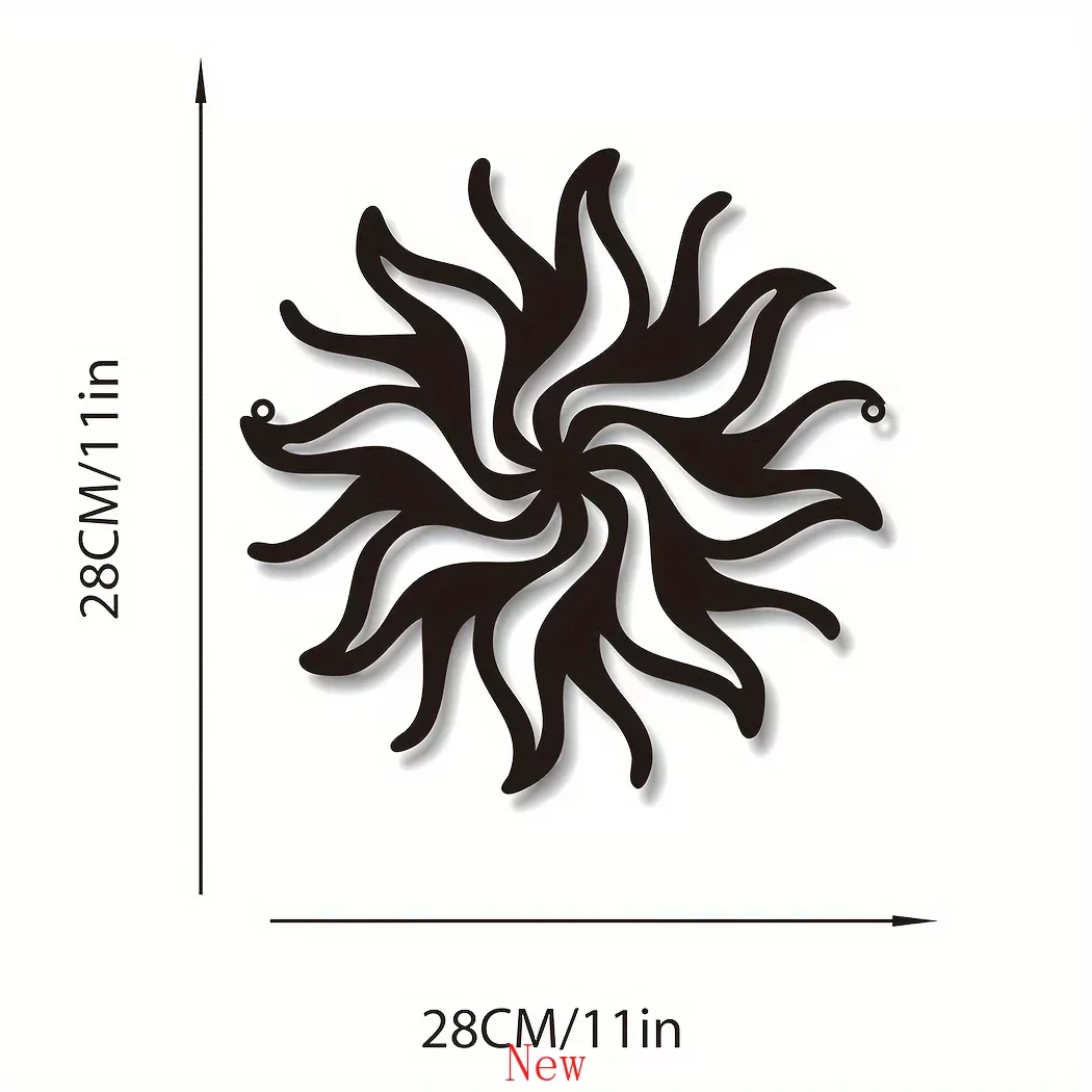 

Promotion 1pc Wacky Sun Decor Hippie Fun Wacky Sun Metal Art Garden Decor Wall Hanging Decoration Patio Porch Decor Whimsical Su