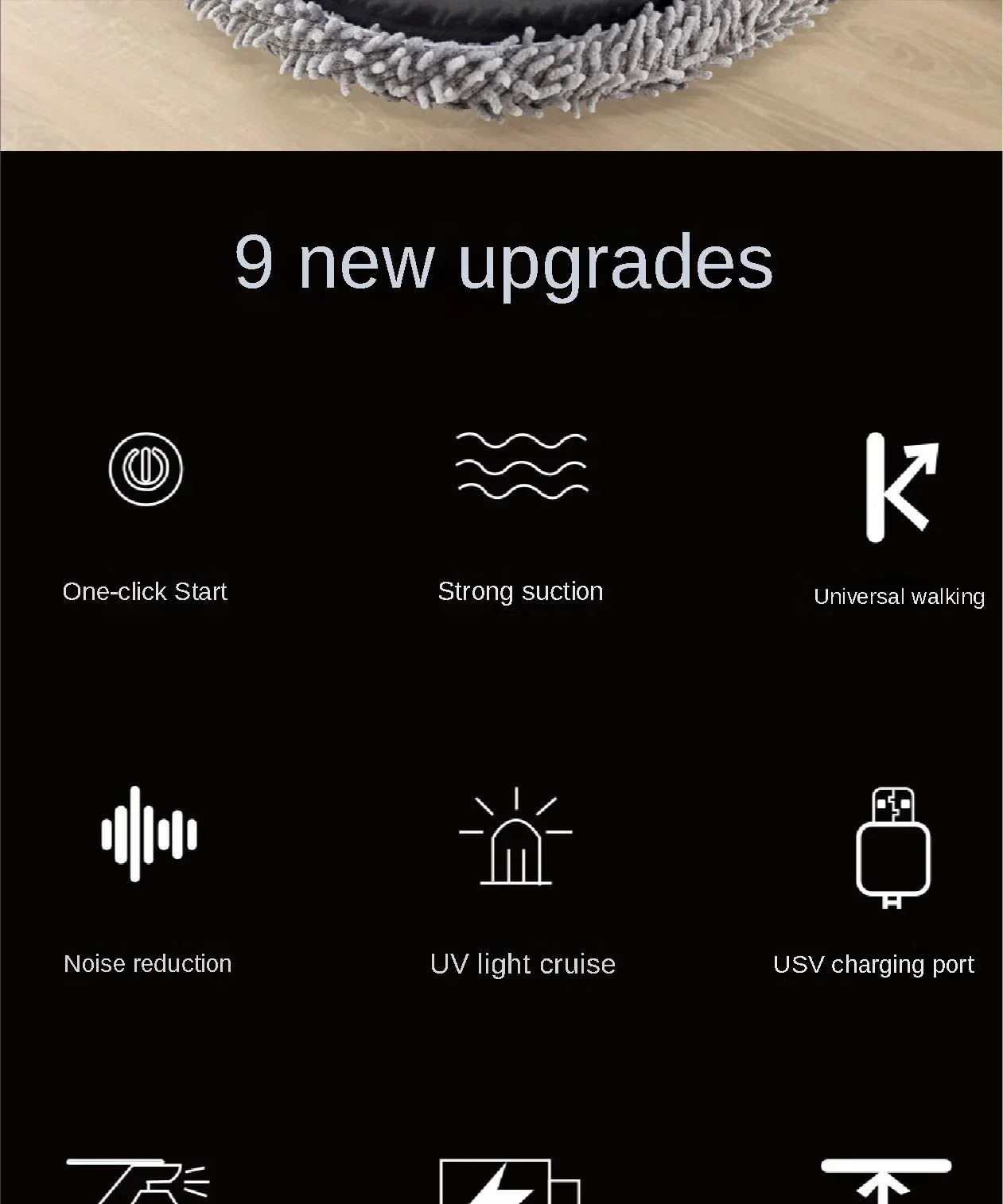 Description Picture 3 of item3 in 1 Robot Vacuum Cleaner Rechargeable Smart Mopping Spray Cleaner Dry and Wet Sweep and Mop Home Mopping Machine