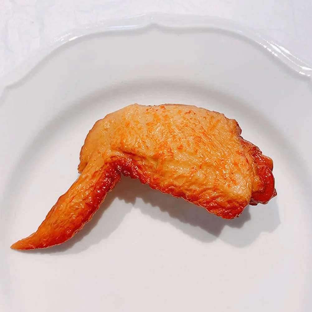 

4pcs Artificial Chicken Wing Prop Fake Chicken Wing Decoration Fake Food Model Pretend Model