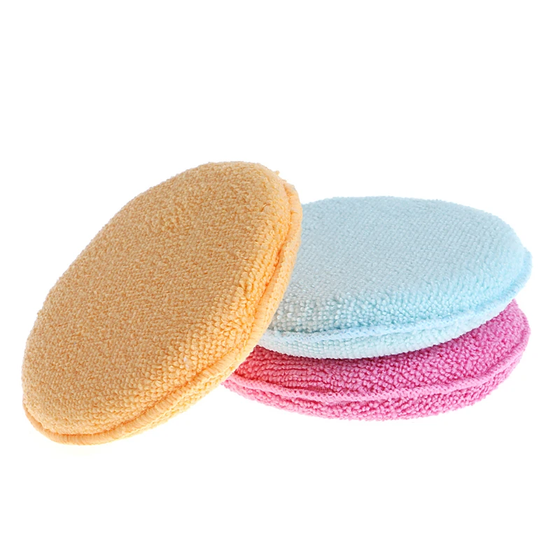 

03KB 1Pc Car Waxing Polish Microfiber Foam Sponge Applicator Clean Detailing Pads