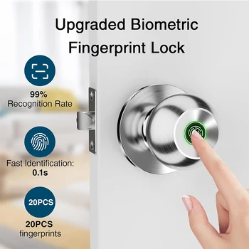 CIEPOJIET Fingerprint Lock for Tuya Smart Lock with Bluetooth Door Lock Keyless Entry with Fingerprint and Tuya App 4