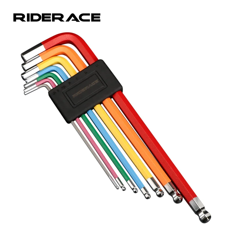 RIDERACE 7Pcs Hex Key Set Colorful Hexagon Spanner 1.5–6mm MTB Road