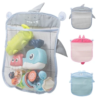 Baby Shower Toy Bagno Borsa a rete Design a ventosa per giocattoli da bagno Cestino per bambini Forme di animali dei cartoni animati Borsa a rete per riporre giocattoli di sabbia in stoffa