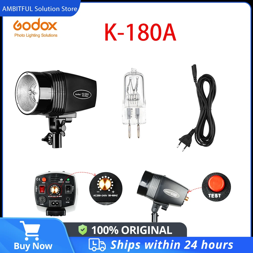 Godox K-180A 180W Monolight Photography Photo Studio Strobe Flash Light Head Mini Master Studio Flash
