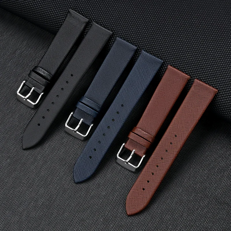 Premium Genuine Cowhide Leather Watch Band - Elegant Universal Strap