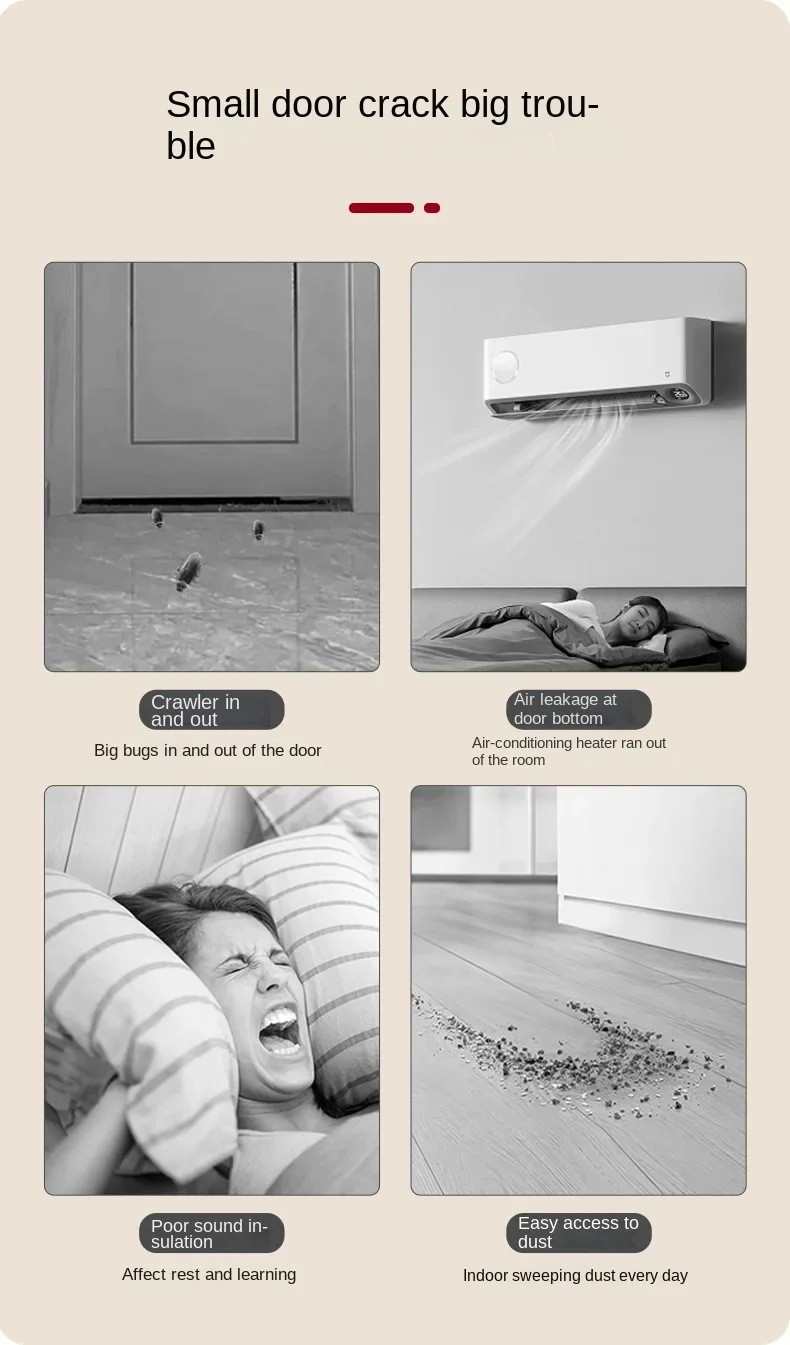 Description Picture 4 of item1M Door Bottom Sealing Strip Windproof Dust Stopper Guard Rain Weatherstrip Noise Reduction Insulator Sealer Home Hardware New