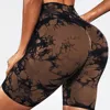 49732-5153c7.jpg Tie Dyed Seamless Fitness Pants WOMEN'S High Waist and Hip Lifting Sports Tight Shorts Running Sexy Peach Fitness Yoga Shorts