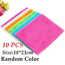 Eco - Friendly Reusable Bamboo Microfiber Cleaning Towels (Random 10pcs)
