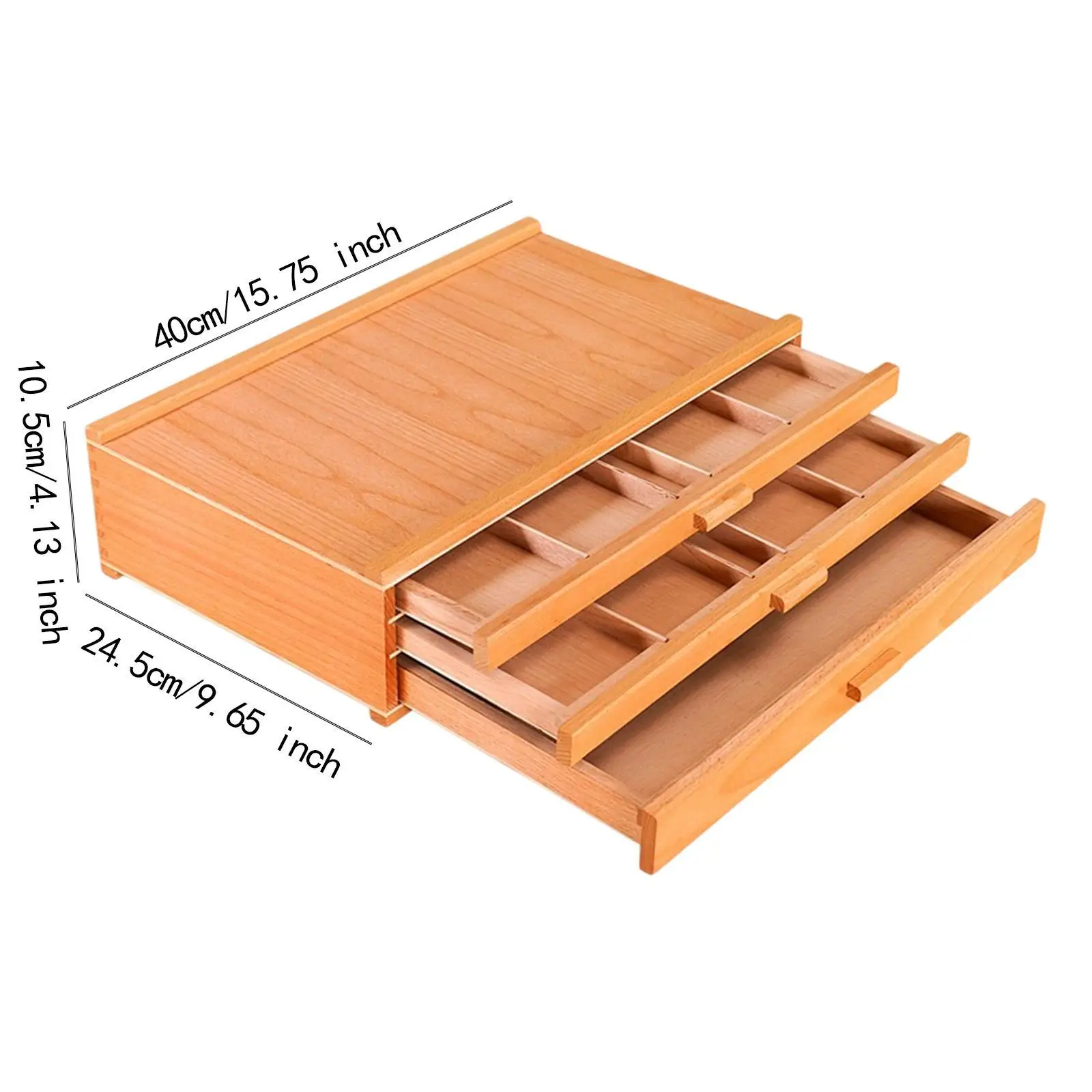 Wood Art Supply Organizer Crayon Paint Holder Box Sketch Pencil Case for Artist Brushes Pastel Pencils Markers Watercolor Pens