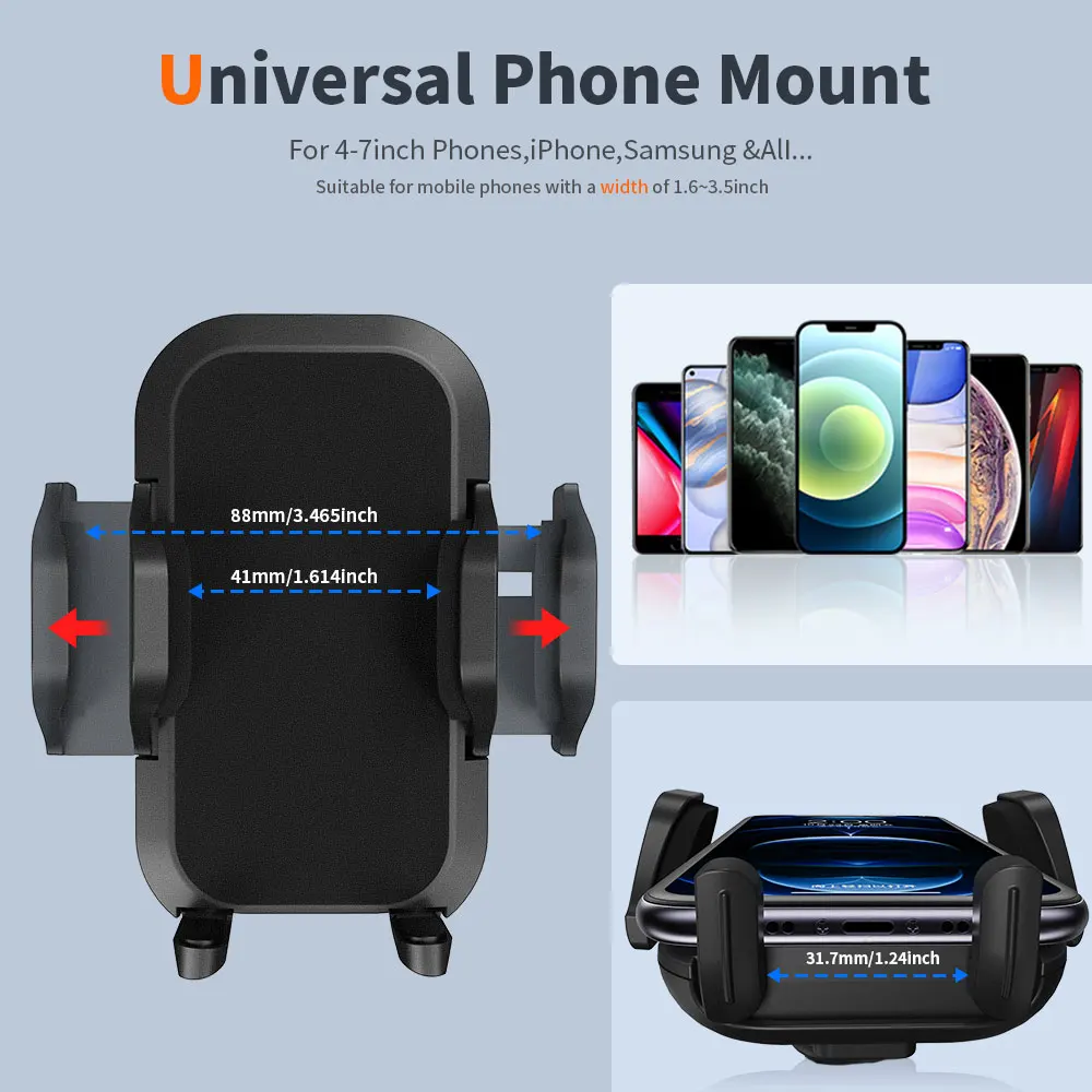 Univerola Universal Long Arm Windshield Mobile Cellphone Car Mount Bracket Holder For Xiaomi Stand For iPhone 7 Huawei GPS MP4