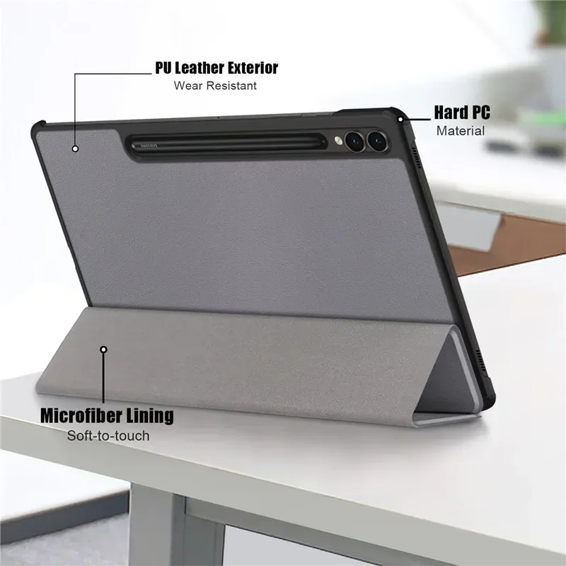 Premium Trifold Magnetic Leather Stand Smart Cover