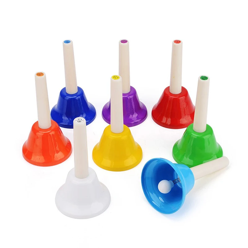 

8pcs Kids Toy Percussion Instrument Eight Tone Children Octave Melody Clock Kids Early Education Enlightenment Instrument Toy