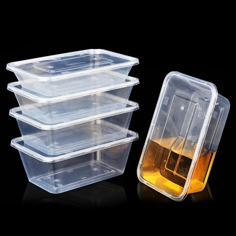 500ml 650ml 750ml 1000ml Black Microwaven Round Disposable Bento Takeaway  PP Plastic Food Container with Lid - China Plastic Food Container and Disposable  Food Container price