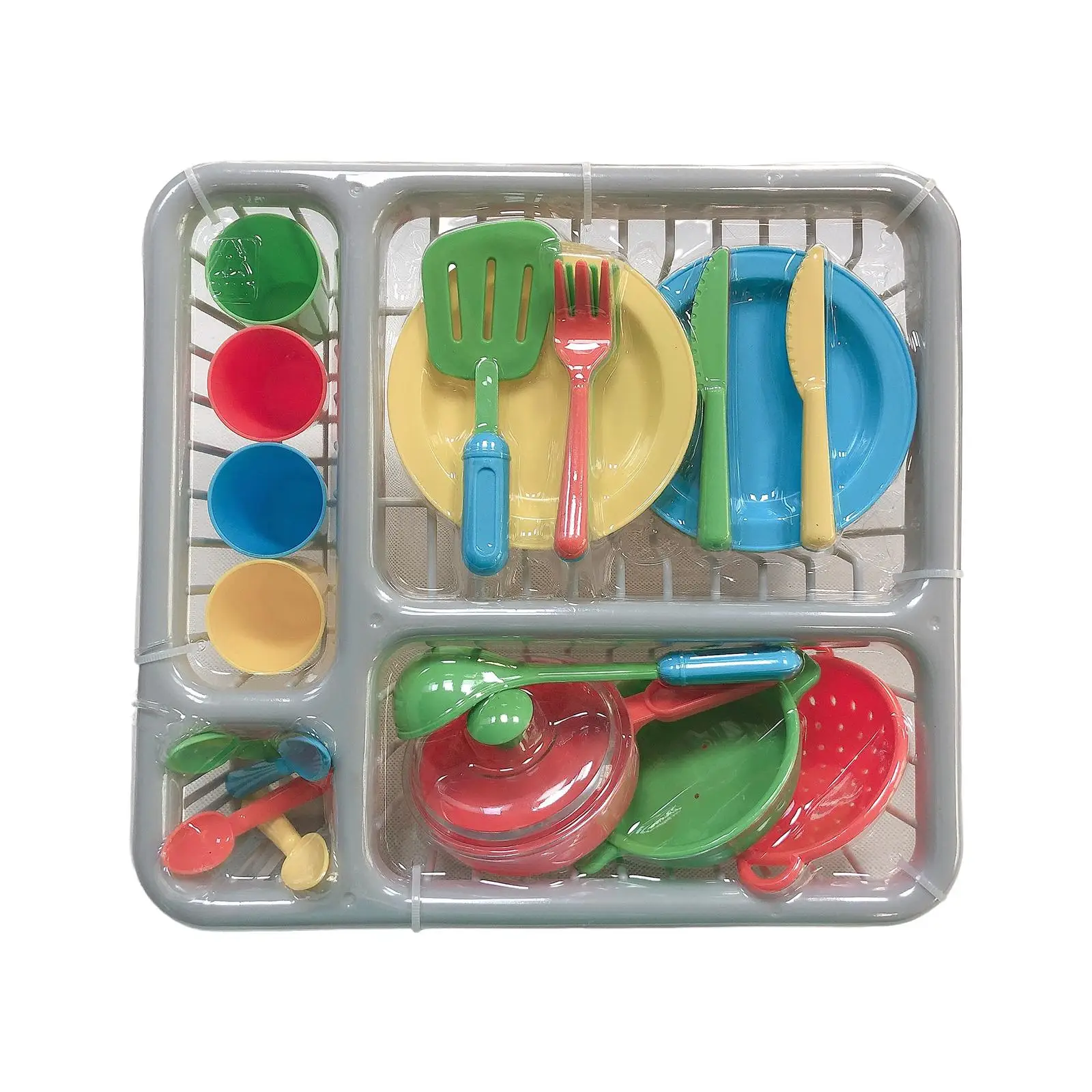 28 Pieces Kids Toy Plates and Dishes for Kitchen Playset Child Cookware Set for Kids Party Toy Children Preschool Birthday Gift 6