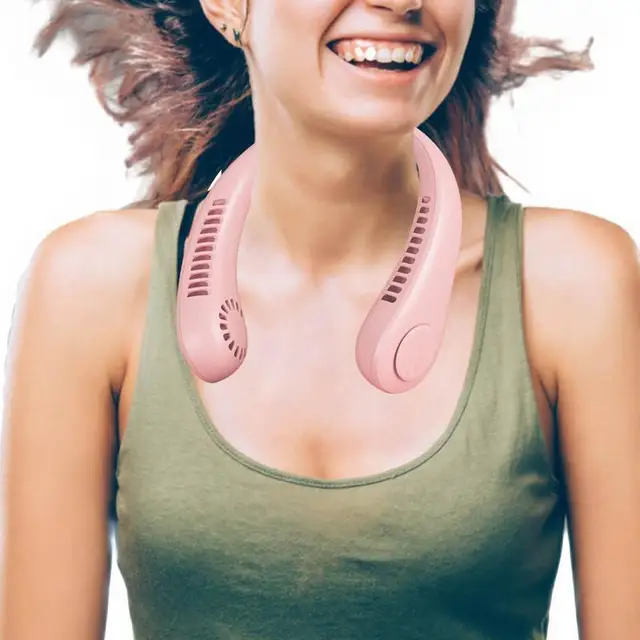 Személyes Nyaki Ventilátor Hordható Akkumulátorral Működtetett Pengék Ventilátorok Kültéri Zseb Ventilátor, Alacsony Zajszintű Kialakítású 3 Állítható Sebesség 360