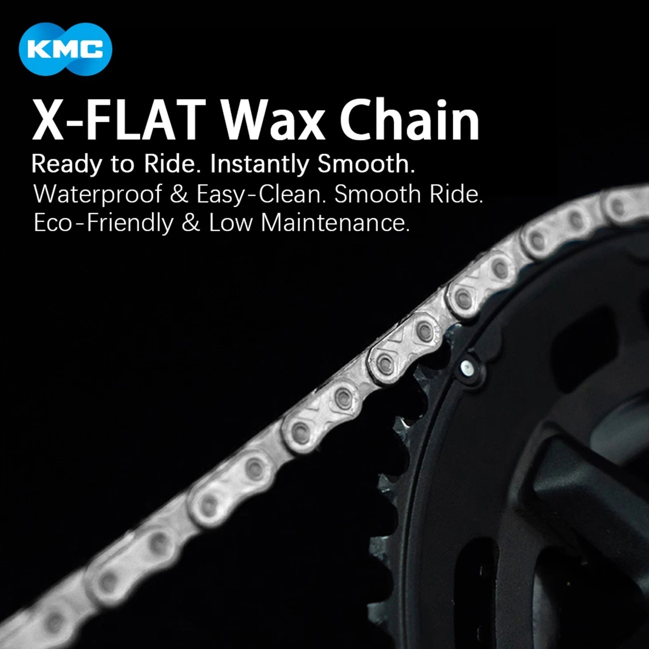 KMC X-FLAT 왁스 체인 12/13단 로드 자전거 체인 (SRAM 플랫탑 12S 산악 자전거용) Curren 126링크 왁스 처리된 Go 12V 체인