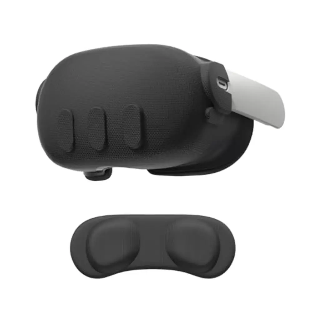 

Чехол для объектива с защитой от грязи VR, портативная гарнитура с защитой от царапин, Аксессуары для объективов, мягкий черный чехол из ЭВА для Meta Quest 3