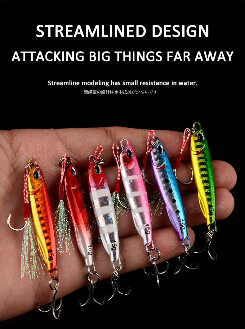 1PCS Japen Metall Guss Jig 10/15/20/30/40/60g Löffel Köder Shore Casting Jigging Fisch Meer Bass Angeln Locken Künstliche Köder Tackle – Detail 4