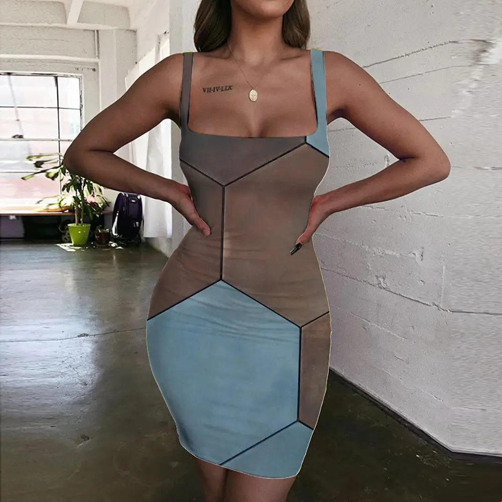 

KYKU Brand Abstract Skirts Women Graphics Print Skirt Colorful Office Harajuku Pencil Sundresses Ladies Skirts Womens summer