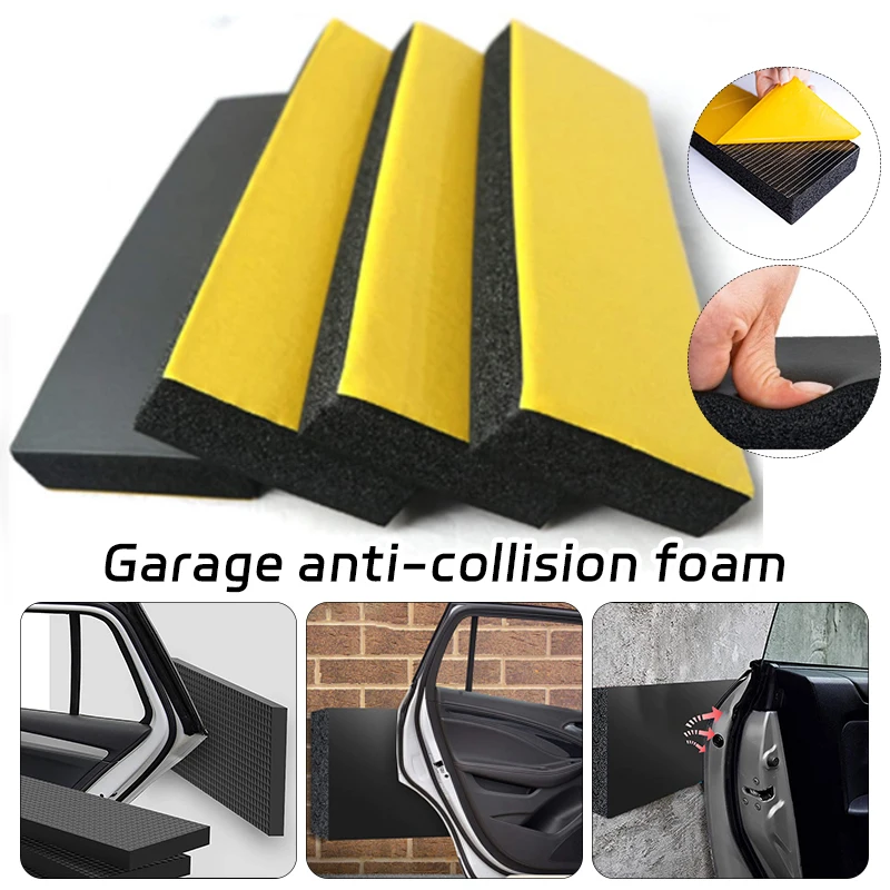 

4pcs 3cm Thick Garage Wall Protector Garage Car Door Bumper Anti-Collision Strip Guard Waterproof Safety Parking Wall Protector