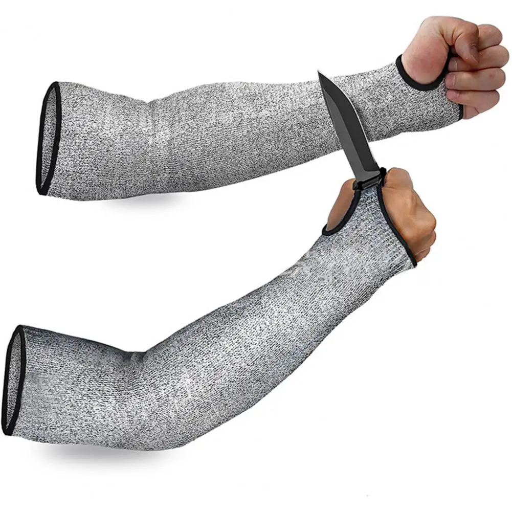 1pc Level 5 Work Safety Arm Guard Sleeve Anti Cut Wear resistant Sleeve Open Finger Arm Cover Welding Protect Gloves