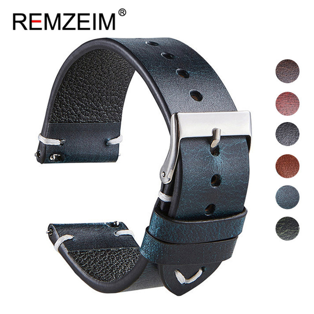Band 20mm 22mm Genuine Leather Strap For Huawei GT 2 GT2 Pro Watch Strap Replacements For Samsung Galaxy Watch 4  Strap
