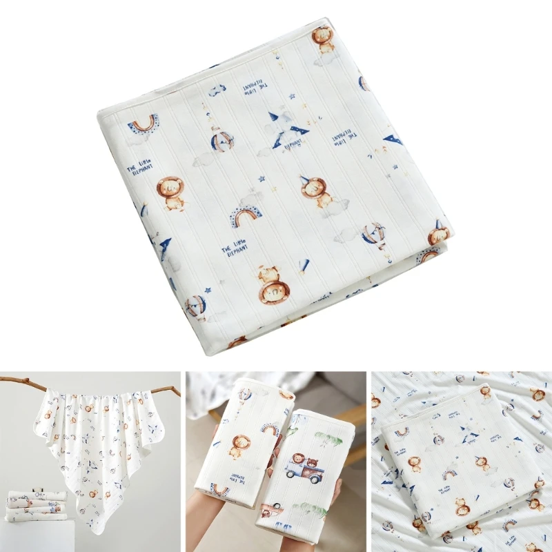 

Soft and Breathable Cotton Baby Blanket for Newborns Floral Print Muslin Diaper Swaddles Wrap Stroller Cover Unisex