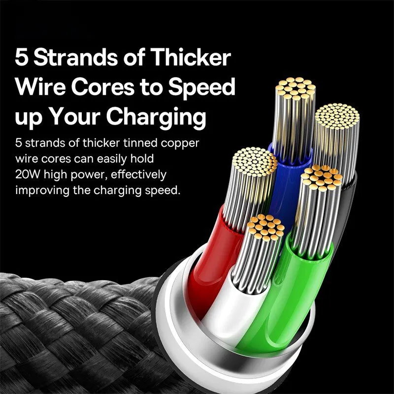 Baseus 아이패드용 LED USB C 타입 케이블, 고속 충전 충전기, 라이트닝 와이어 코드, 아이폰 14, 13, 12, 11 프로 맥스, XS, Xr, PD, 20W