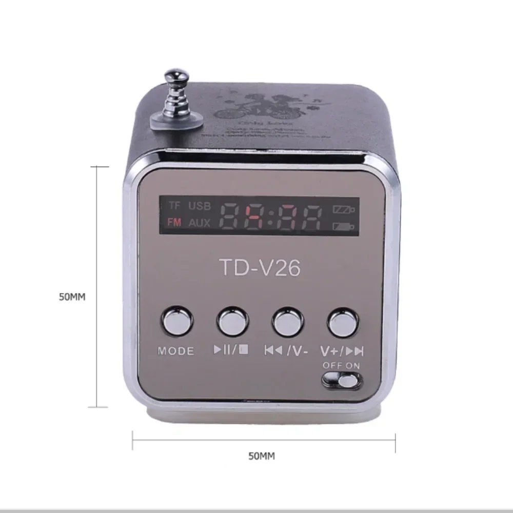 Speakers speaker bluetooth TD-V26 Mini Portable Sound Speaker TF Card FM Radio AUX Stereo Music Player Bluetooth 6