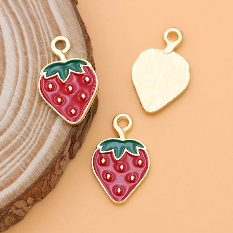 Random Styles 10Pcs 5 pairs Fruit Charms Bananas, watermelons, cherries,  etc For Earring Making Jewelry Accessories