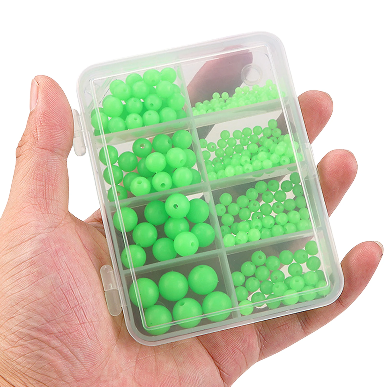 346pcs/box Fishing Accessories Line Beads Round Float Balls Round Glow Beads for Saltwater Catfish Bait Rigs Fishing Tools