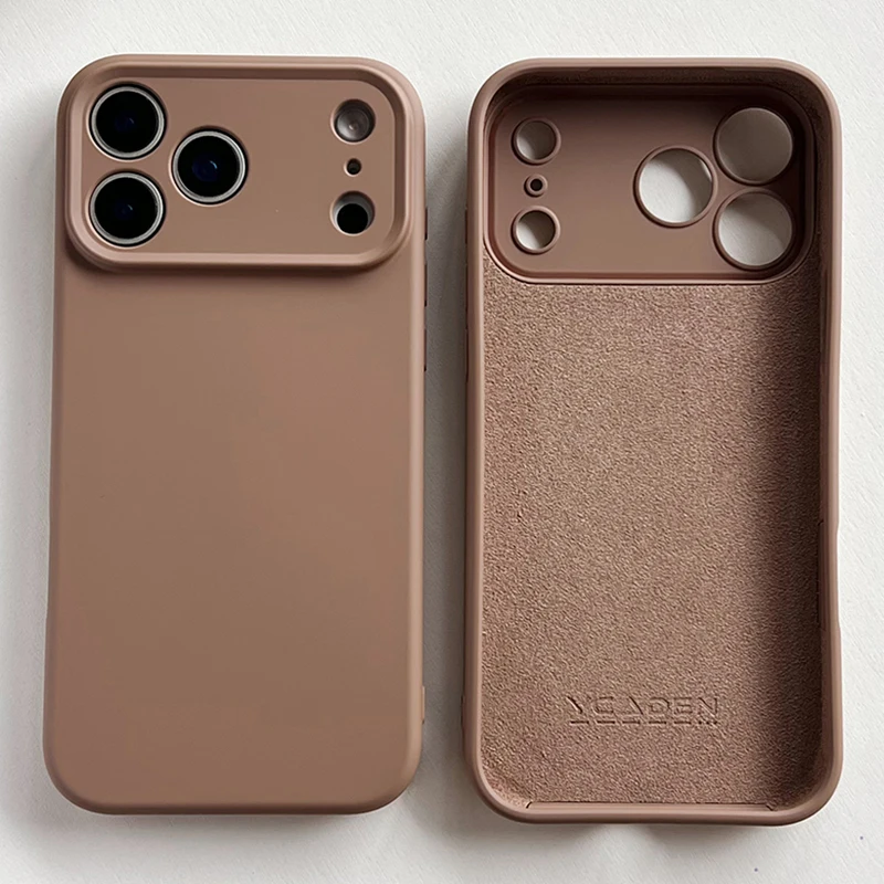 Premium Soft Liquid Silicone Phone Case - Solid Color Shockproof Cover