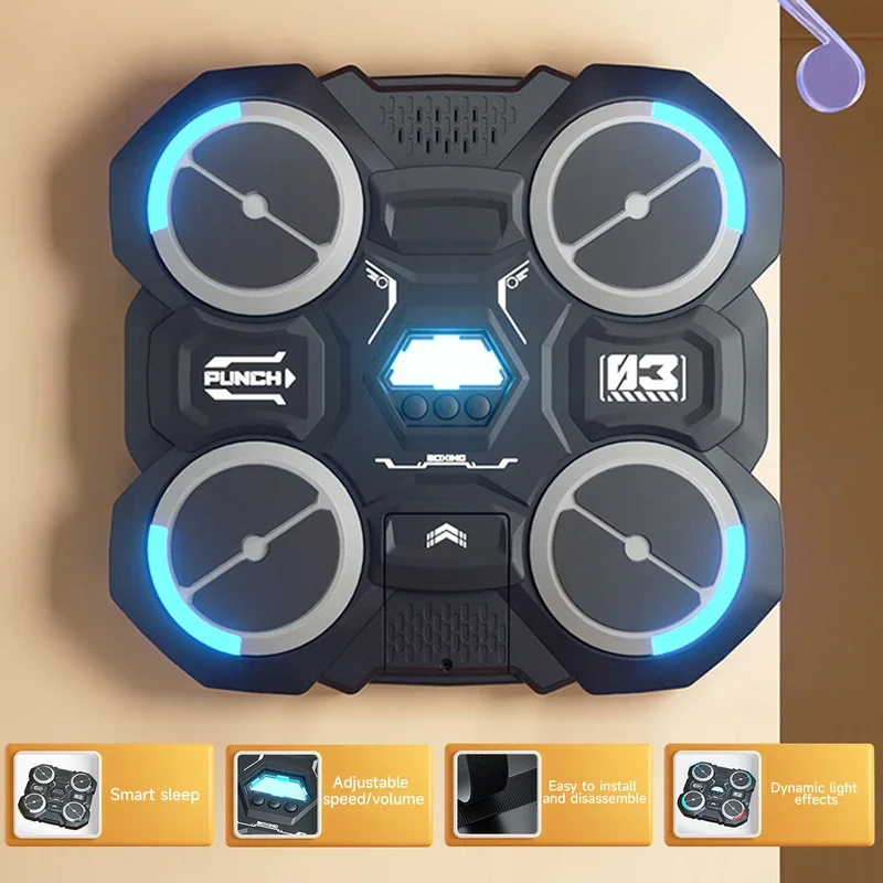 Funny Music Boxing Machine For Children Smart Music Boxing Machine Wall Mounted Decompression Wall Target Toys Trainer
