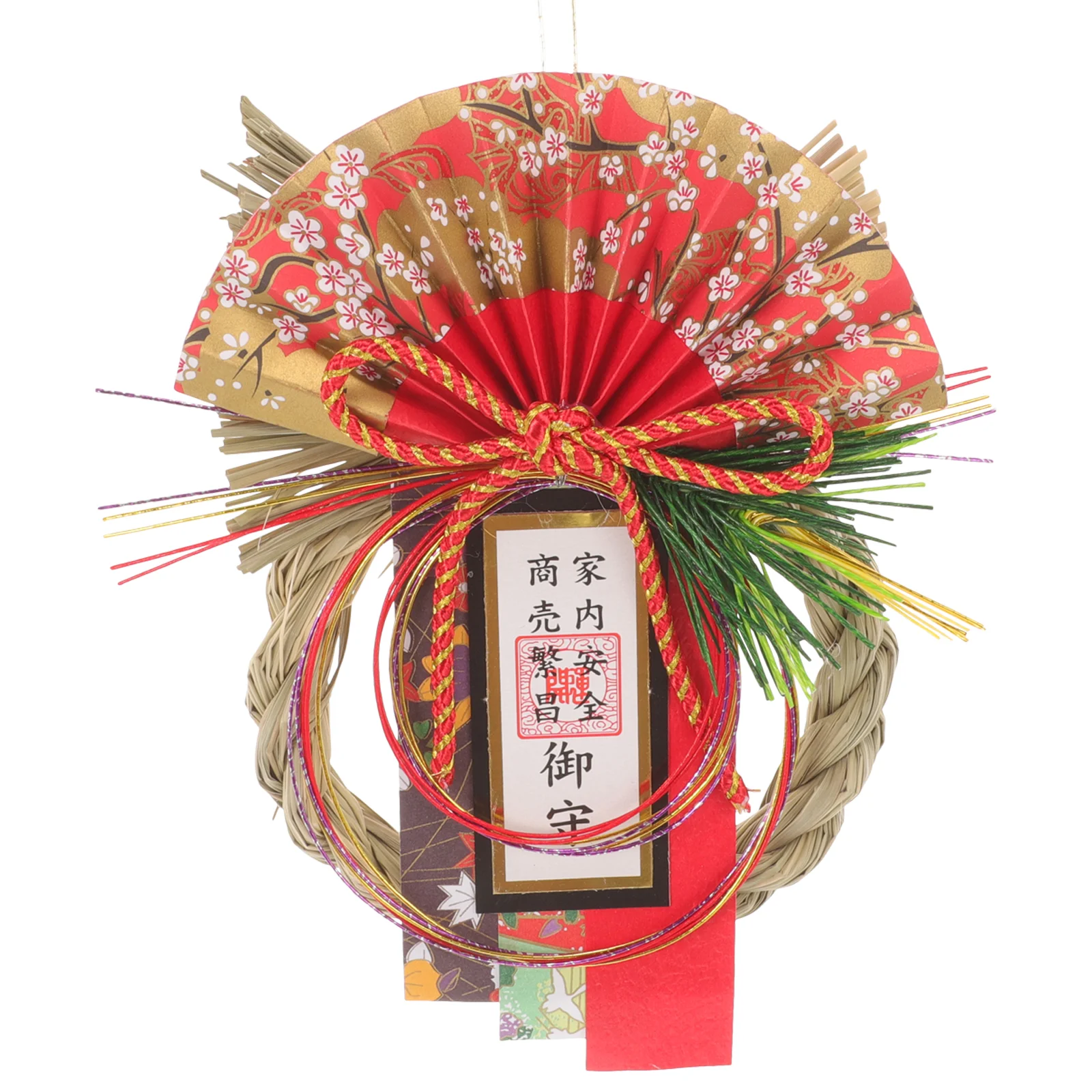 

New Year Decoration Pendant Garland Craft Ornament Restaurant Japanese Woven Wreath Straw Rope Home Adornment Style