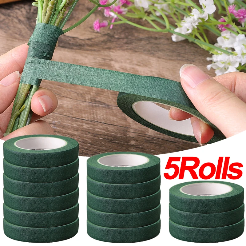 SelfAdhesiveFloralStemTapeBouquetGreenPaperTapeArtificial